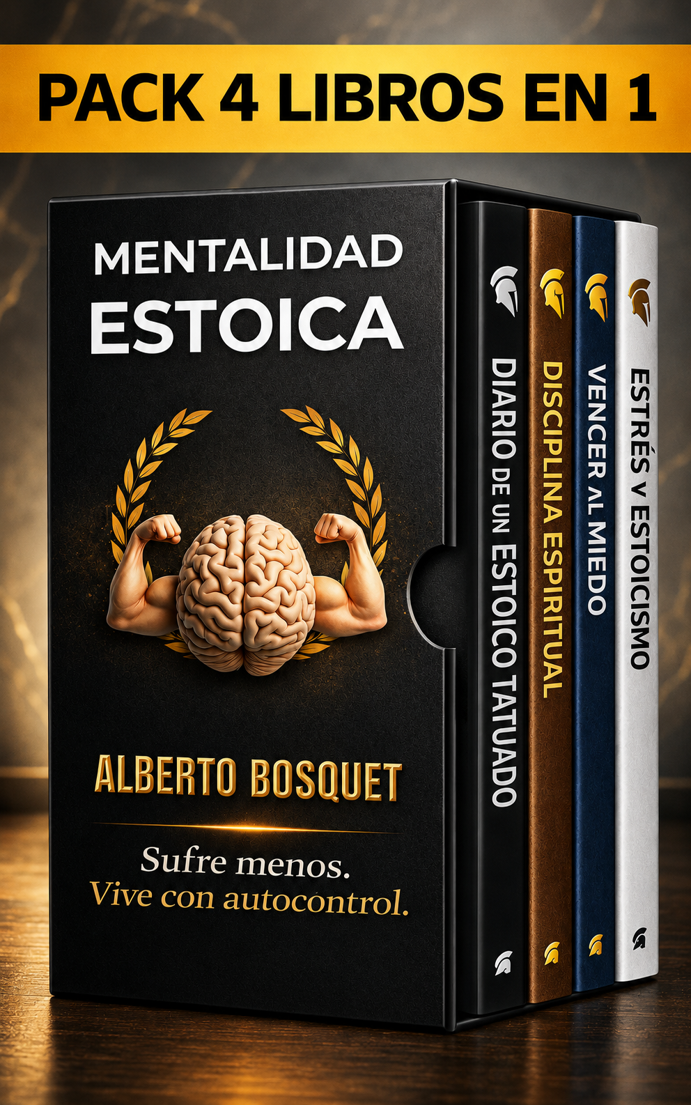 Pack Mentalidad estoica, 4 libros en 1, de Alberto Bosquet